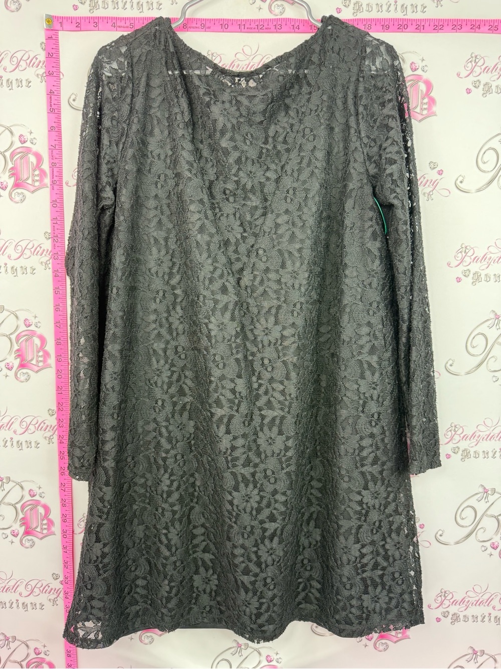 Origem dress lace Lacie floral Black long sleeve lace